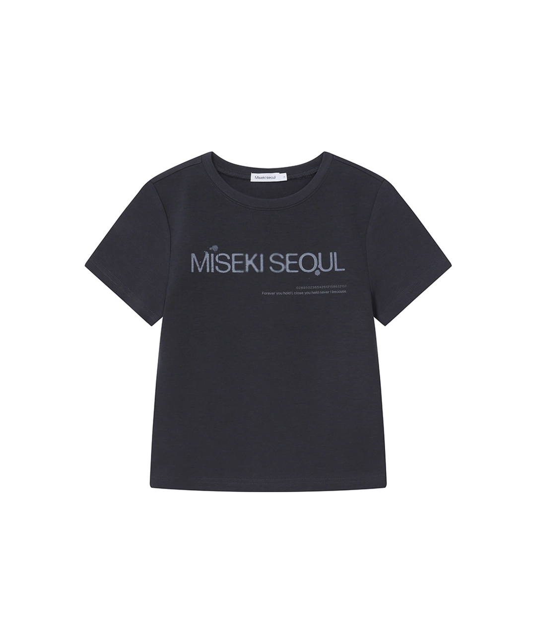미세키서울 [Exclusive] Logo short sleeves CHARCOAL 상품 이미지 1