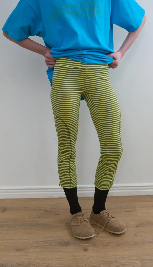 331. Stripe Leggings _ Olive