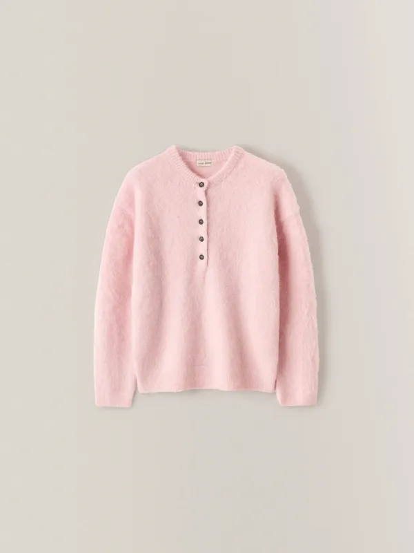 알파카 헨리넥 니트_pink