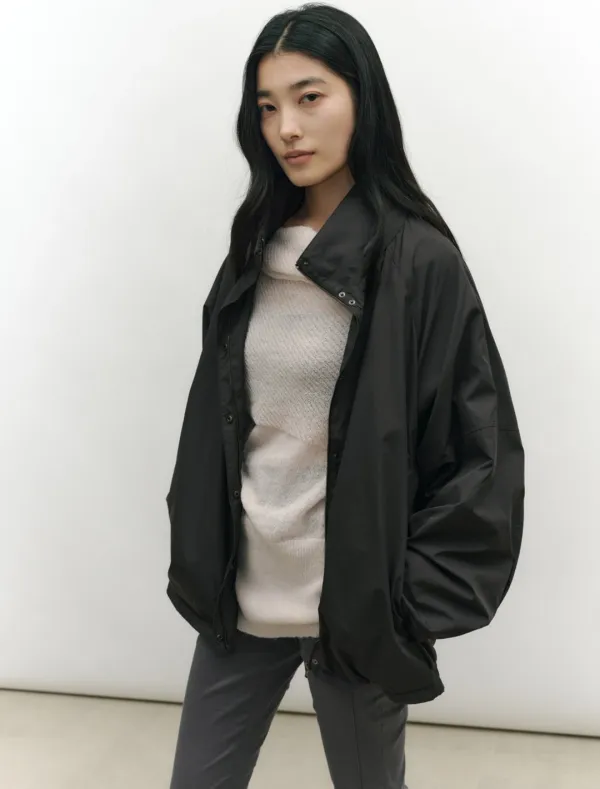 ESSENTIAL SOFT BLOUSON JACKET [DARK GREY] - Low Tide