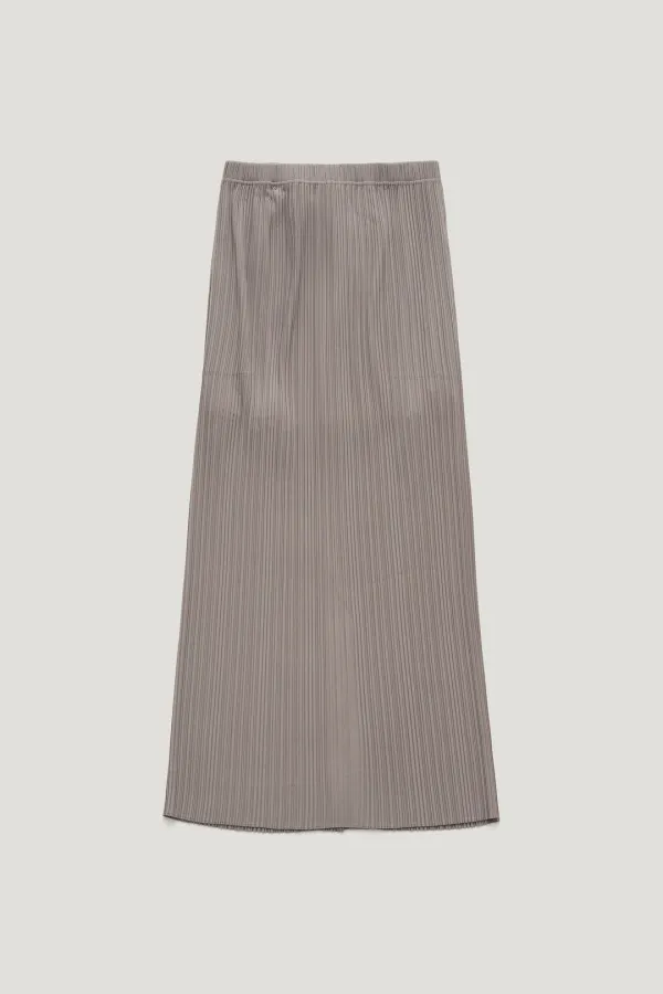 PLEATS LONG SKIRT_MINERAL GRAY / ₩136,000