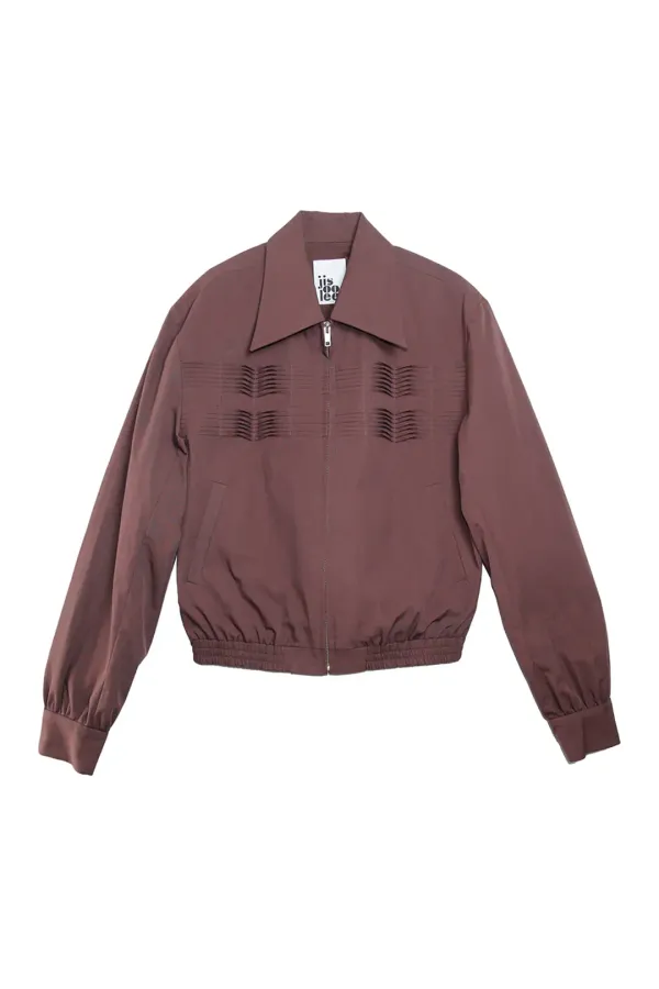 Pintuck jacket - Brown