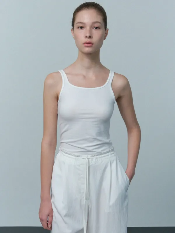 square neck sleeveless (white)