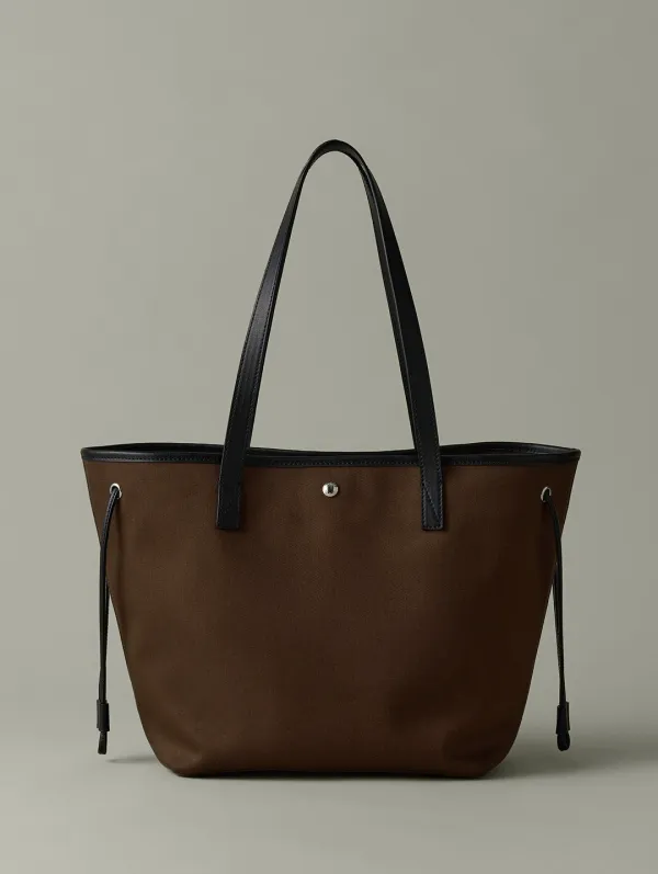Cabas Cotton Shoulder Bag Brown