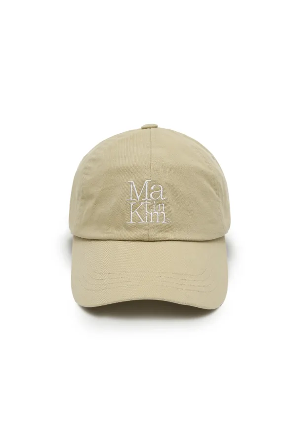 MATIN BLOCK LOGO BALL CAP IN BEIGE
