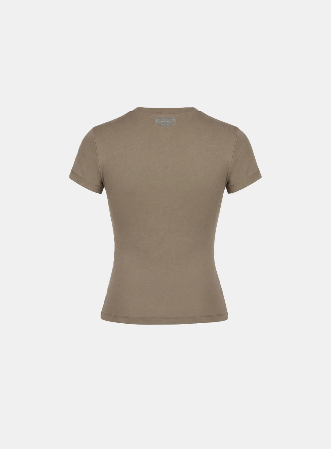 배드블러드 [w-tee26-053] BS Cotton Jersey Fitted Short Sleeve T-Shirt - Tobacco 상품 이미지 3