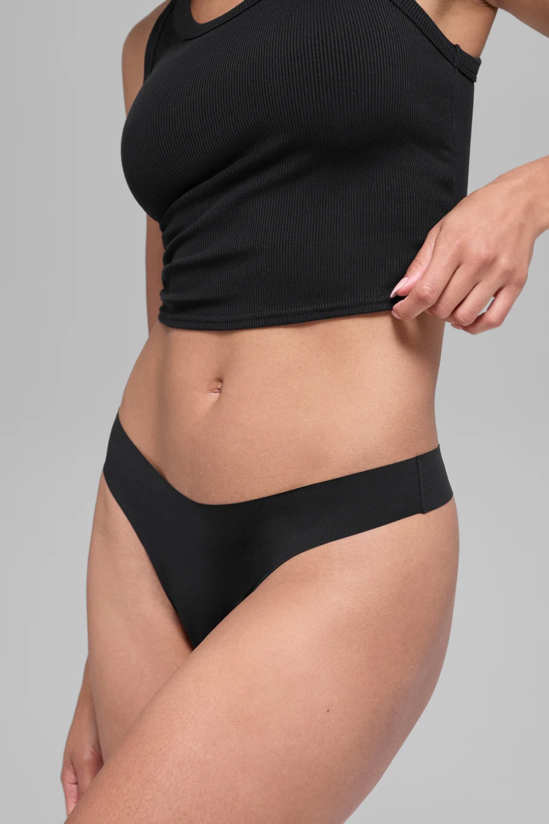 알로요가 Airbrush Invisible Thong - Black 상품 이미지 3