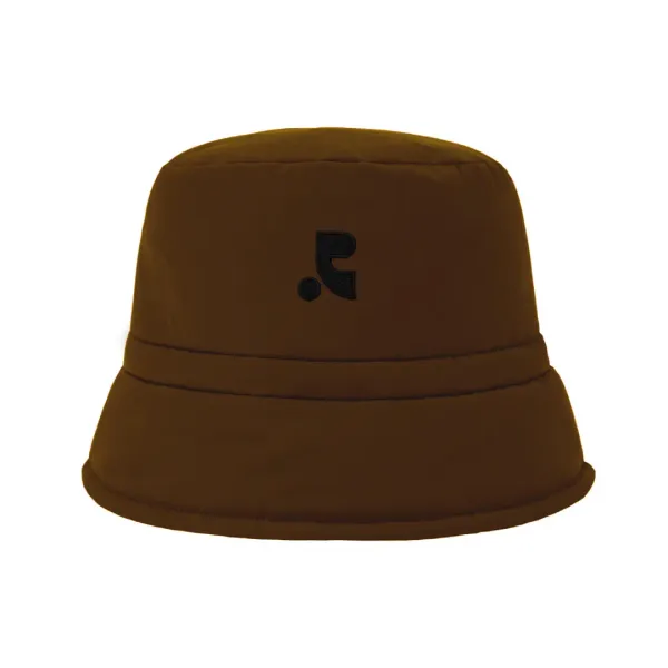 QUILTED BUCKET HAT - BROWN