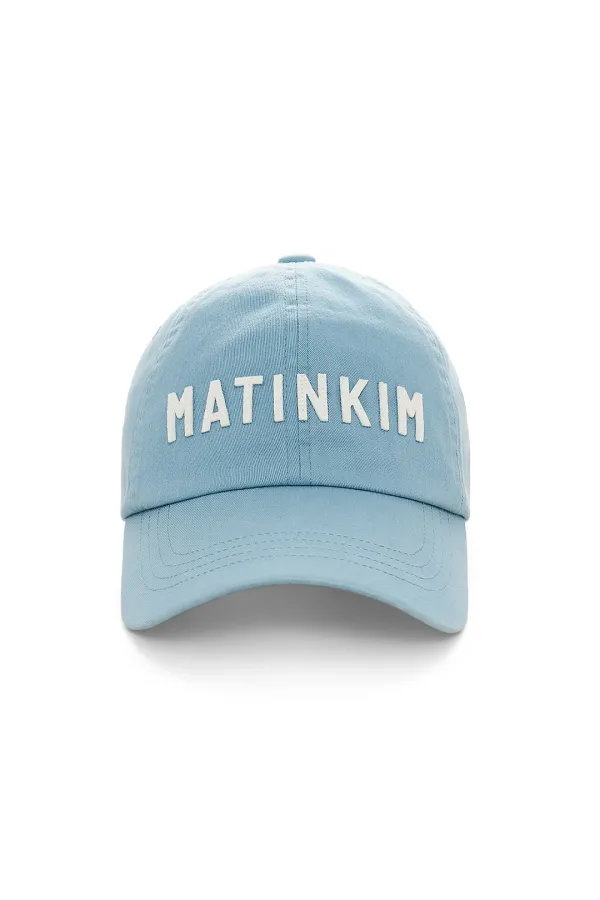 APPLIQUE FELT LOGO BALL CAP IN LIGHT BLUE