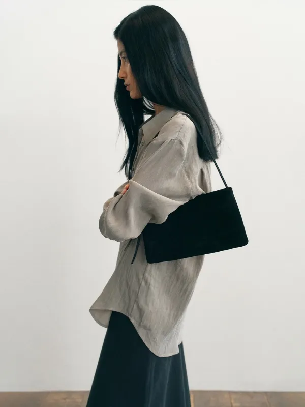 Minimal Square Shoulder Bag_Black