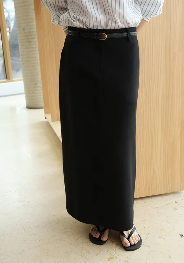 [다연PICK] SIGNATURE STITCH STRAIGHT SKIRT_BLACK_OF1C2XSK02BKA