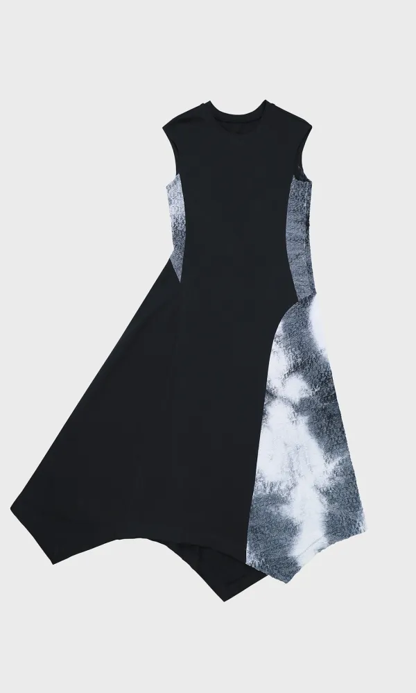 Marbled Dress_Black Mix