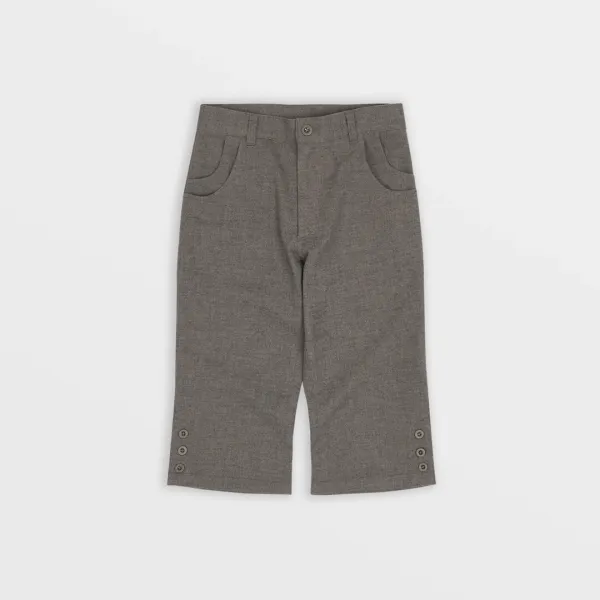Country Wool Capri Pants (Brown Oat)