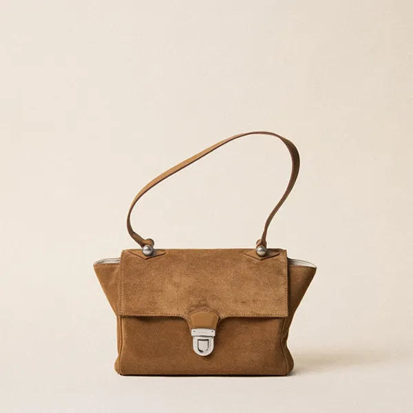 BRIEF BAG MINI_OAK SUEDE