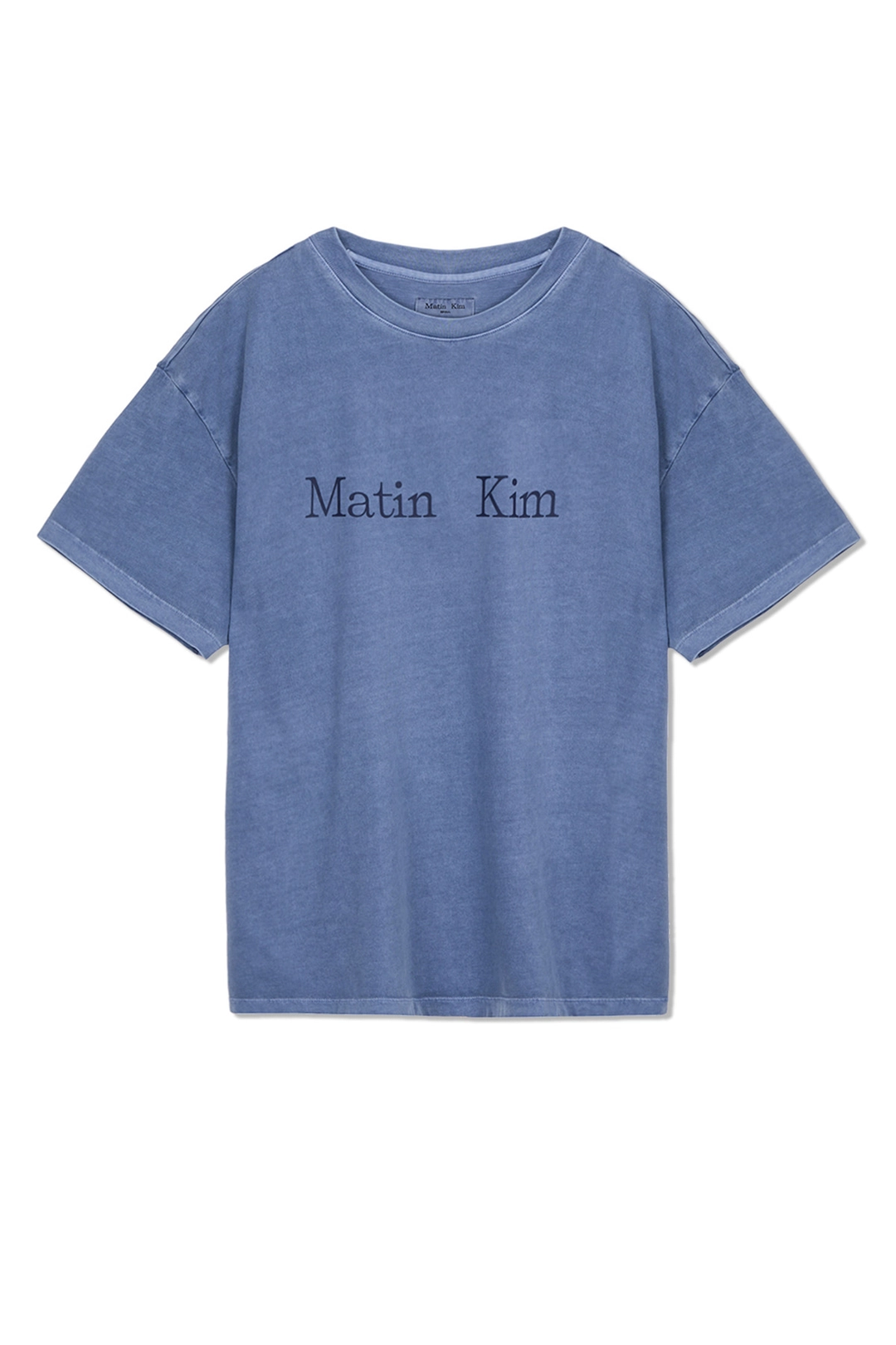 마뗑킴 PIGMENT LOGO TOP IN POWDER BLUE 상품 이미지 1