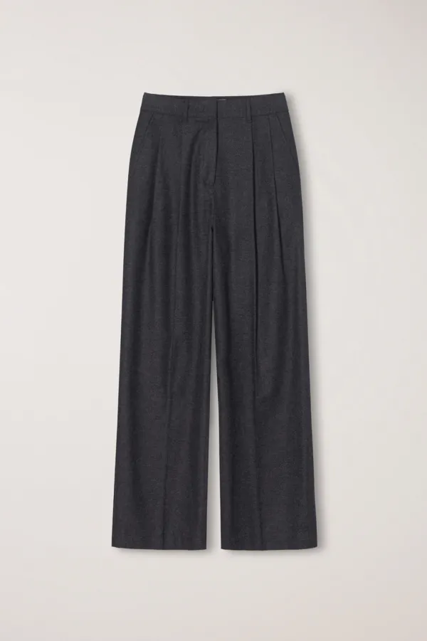 WINTER FLANNEL SLACKS CHARCOAL GREY_UDPA6D221CG