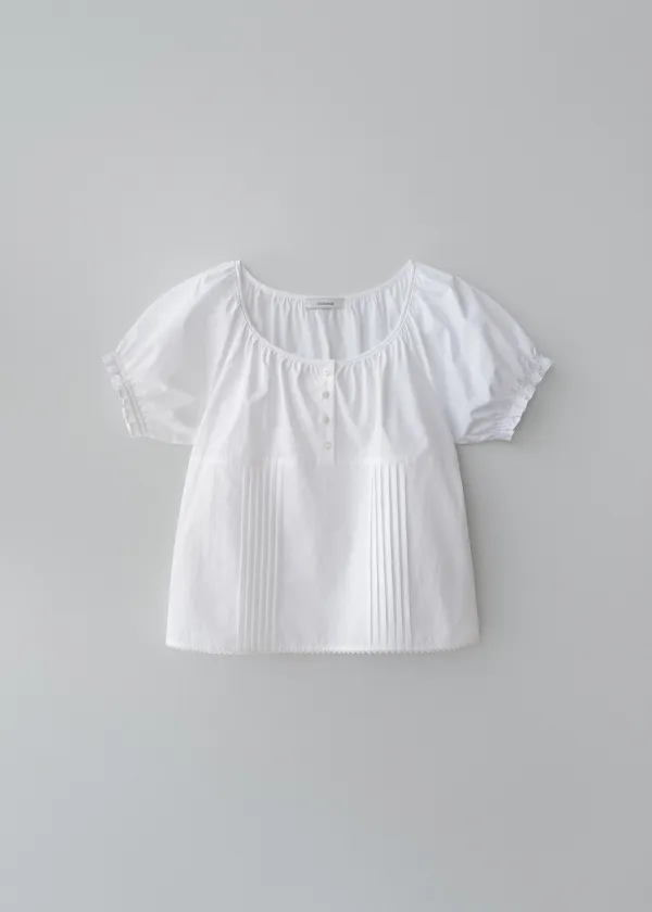 Move balloon sleeve blouse (white)