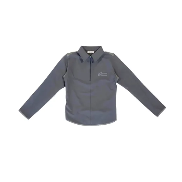 AW25 HALF ZIP SHIRT (CHARCOAL)