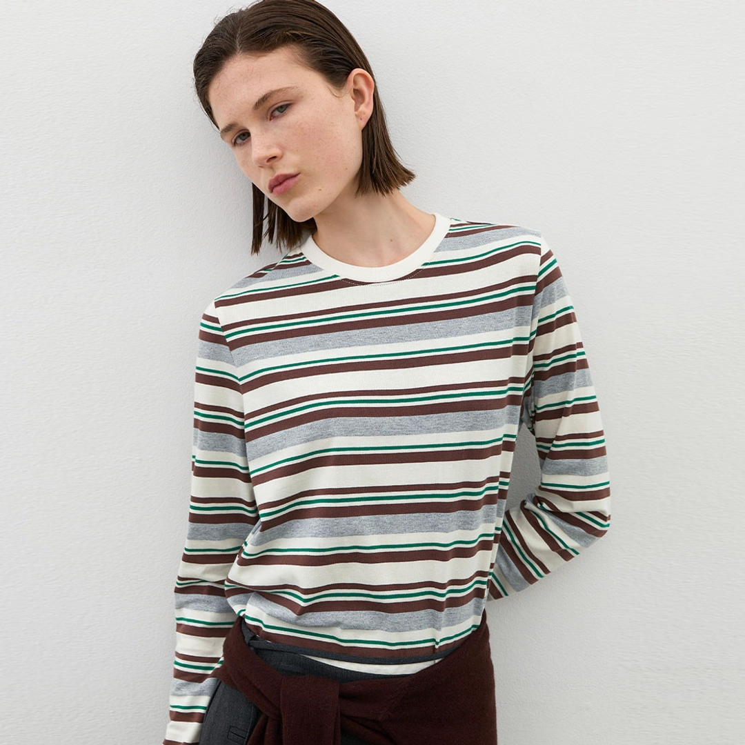 아뜰리에 나인 (T-7128)AVERY STRIPE SLIM TEE 상품 이미지 2