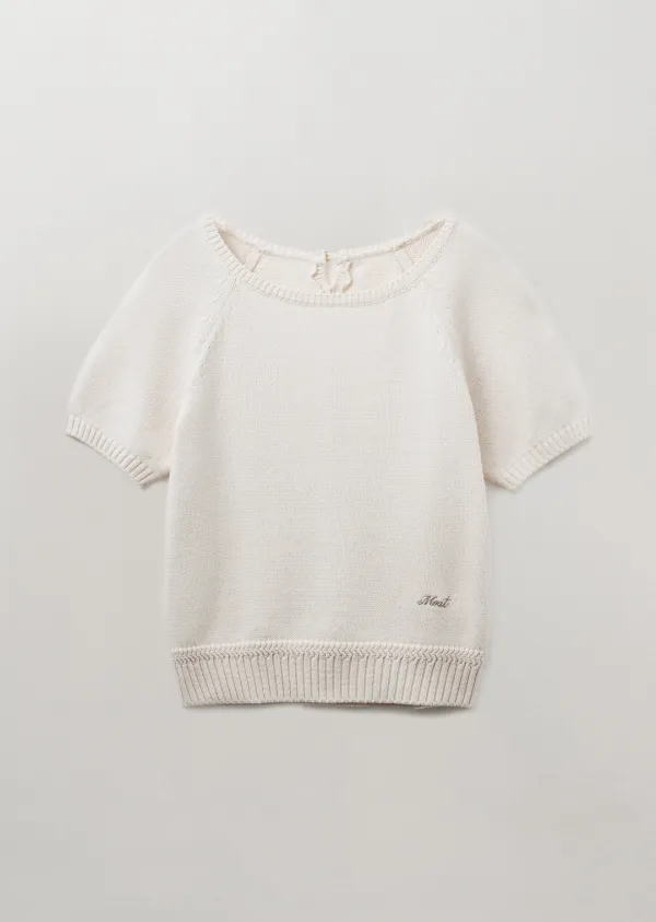 SQUARE NECK RAGLAN KNIT (sand ivory)