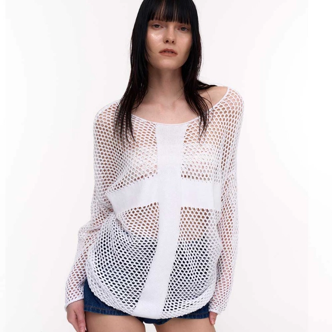2000아카이브 XCX CROCHET SWEATER (IVORY) 상품 이미지 2