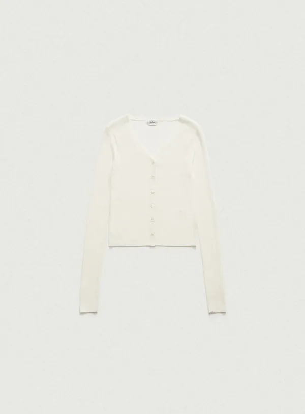 Mild V-Neck Knit Cardigan_Ivory