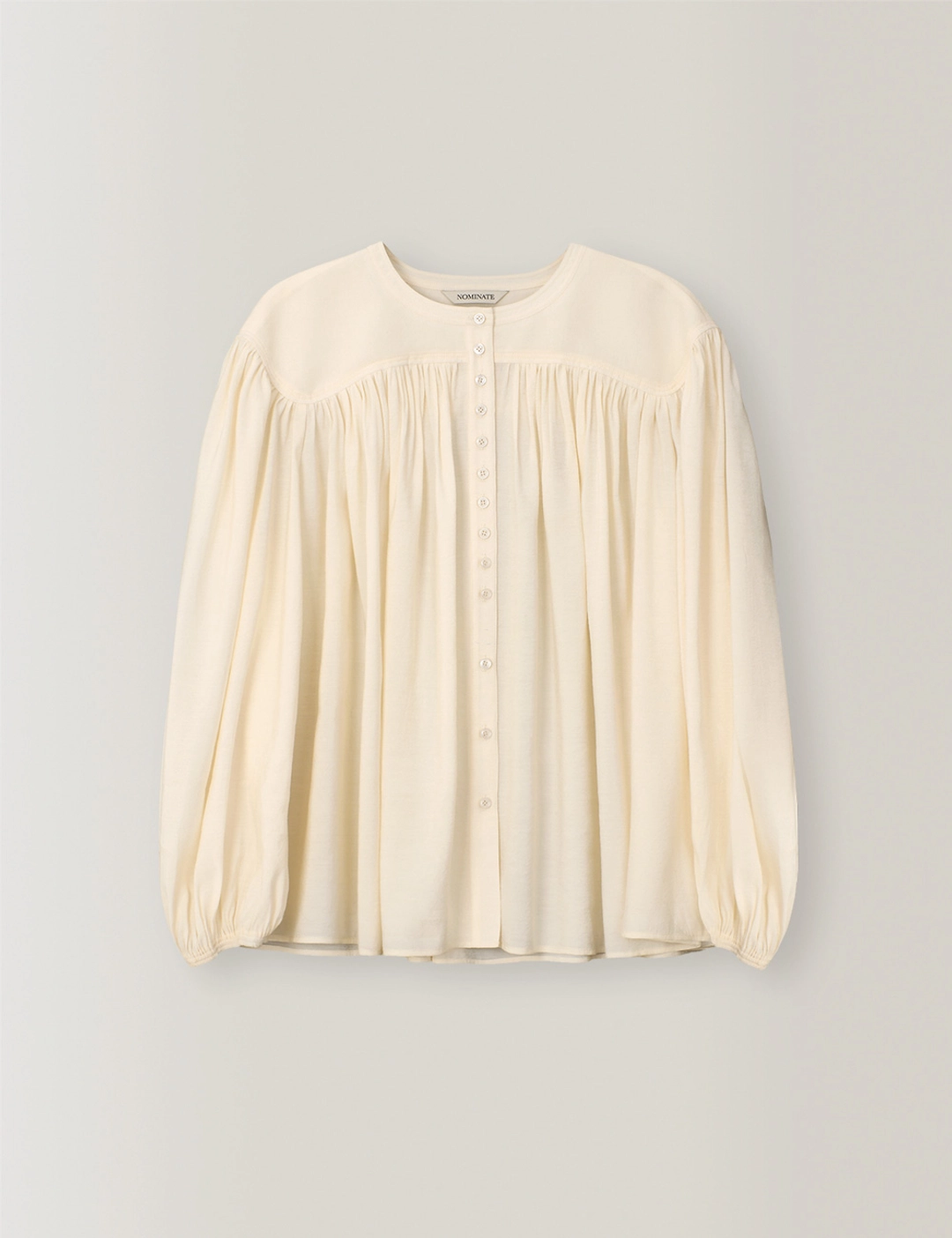 노미나떼 Aria Shirring Blouse (Soft Cream) 상품 이미지 3