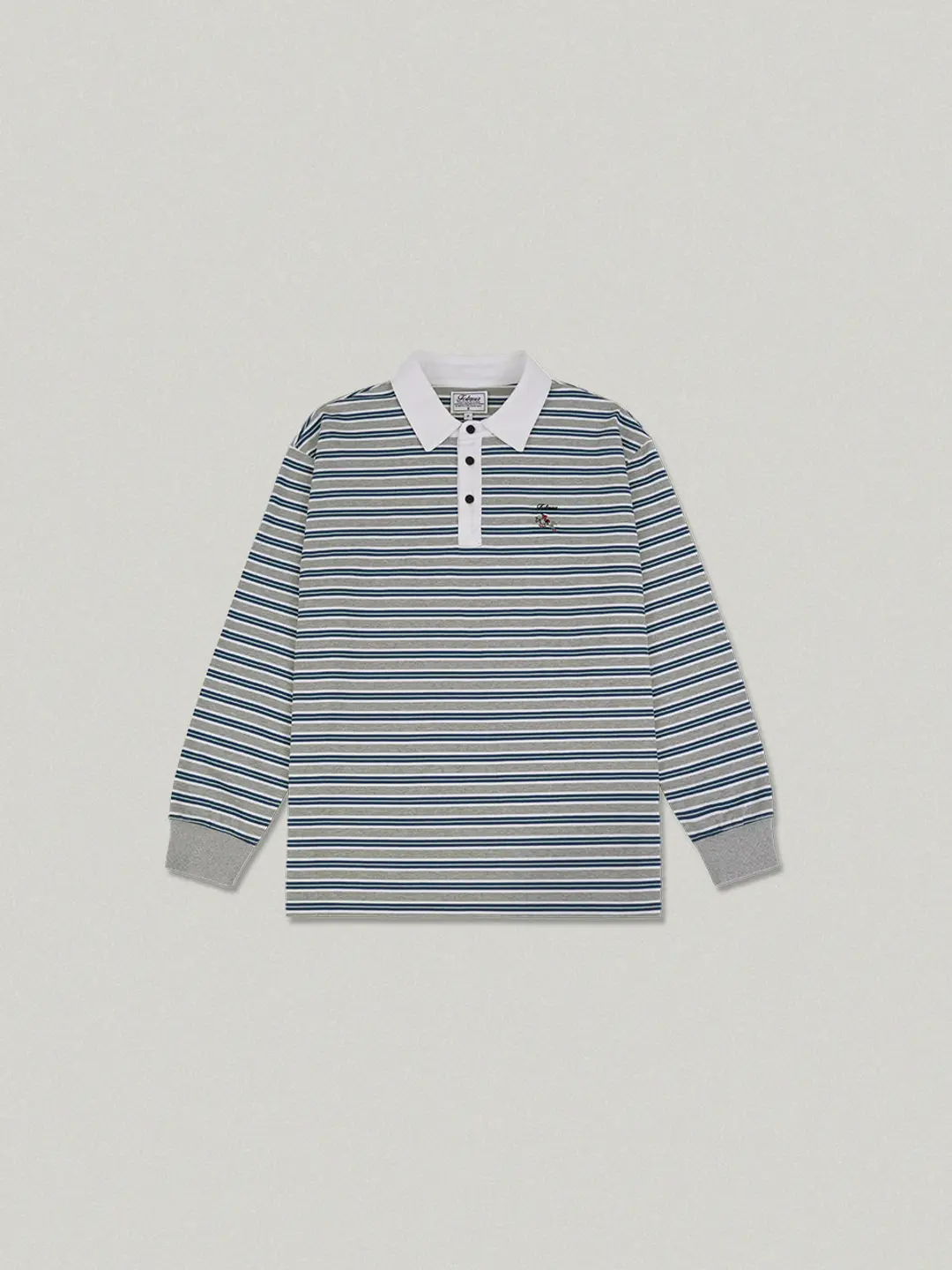 Stripe Rugby T-shirt - Gray