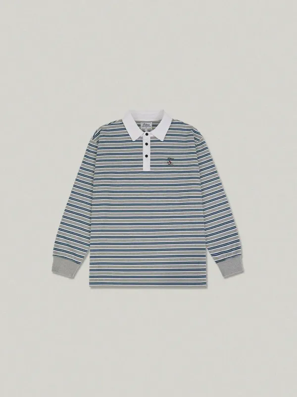 Stripe Rugby T-shirt - Gray스트라이프 럭비 티셔츠