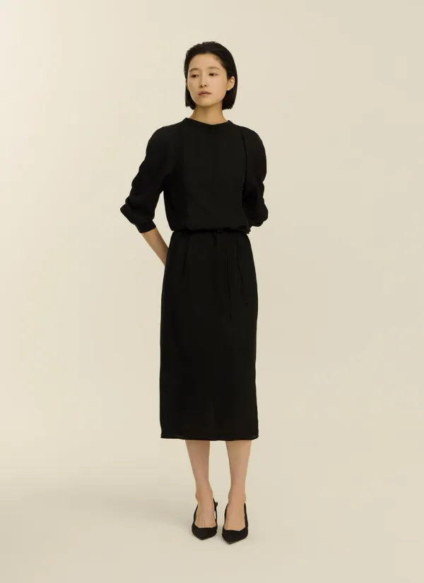 glossy long one-piece_black