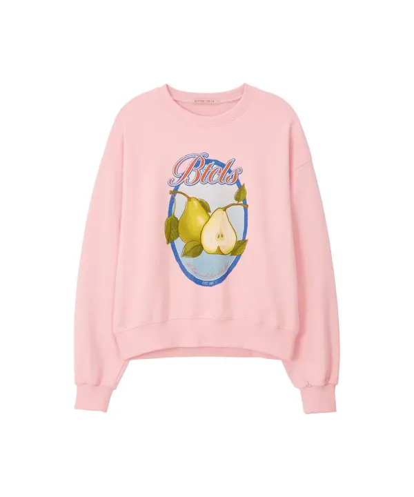 Green Pear Sweat Shirt-Peach