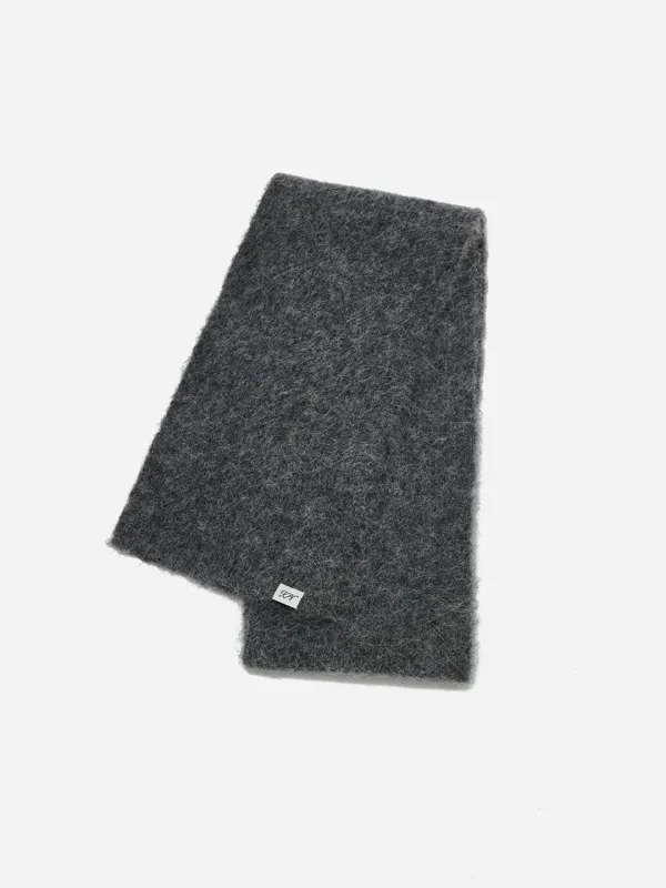 Hairy Alpaca Muffler Charcoal