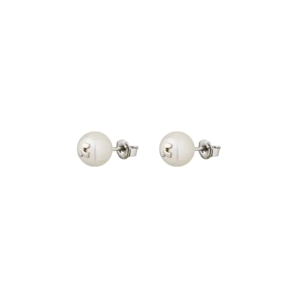 (S)LOGO PEARL EARRING - SILVER
