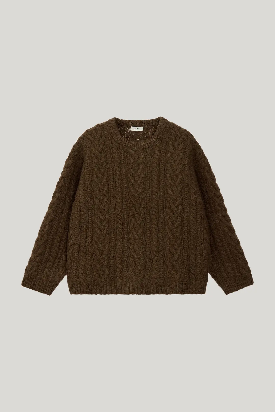 포에트 서울 heart fisherman knit_brown 상품 이미지 3