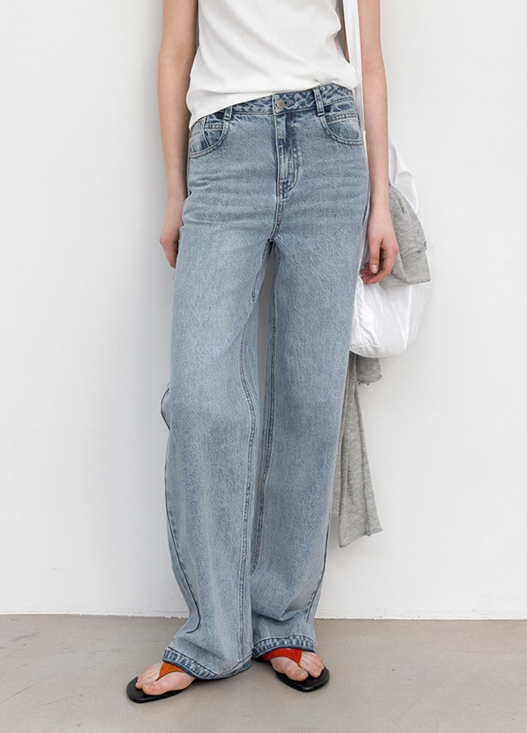 아뜰리에 나인 (X-PT-5799)CLASSIC STRAIGHT DENIM PANTS 상품 이미지 3