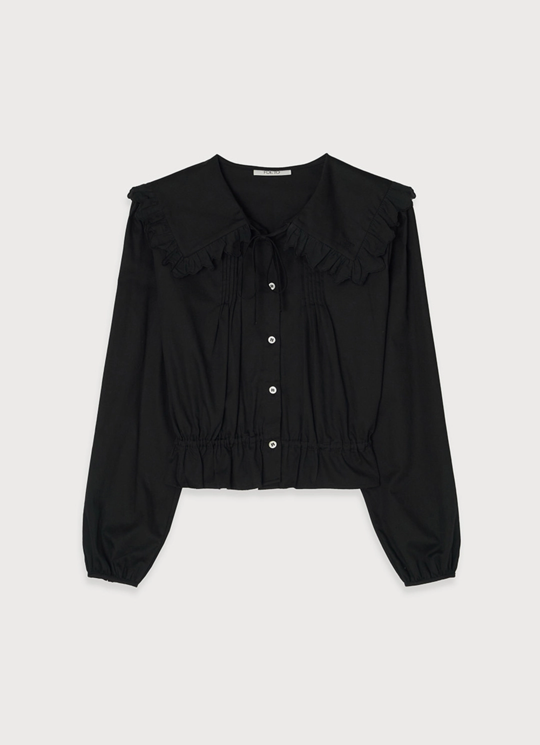 포에토 SIERRA COLLAR BLOUSE - BLACK 상품 이미지 2