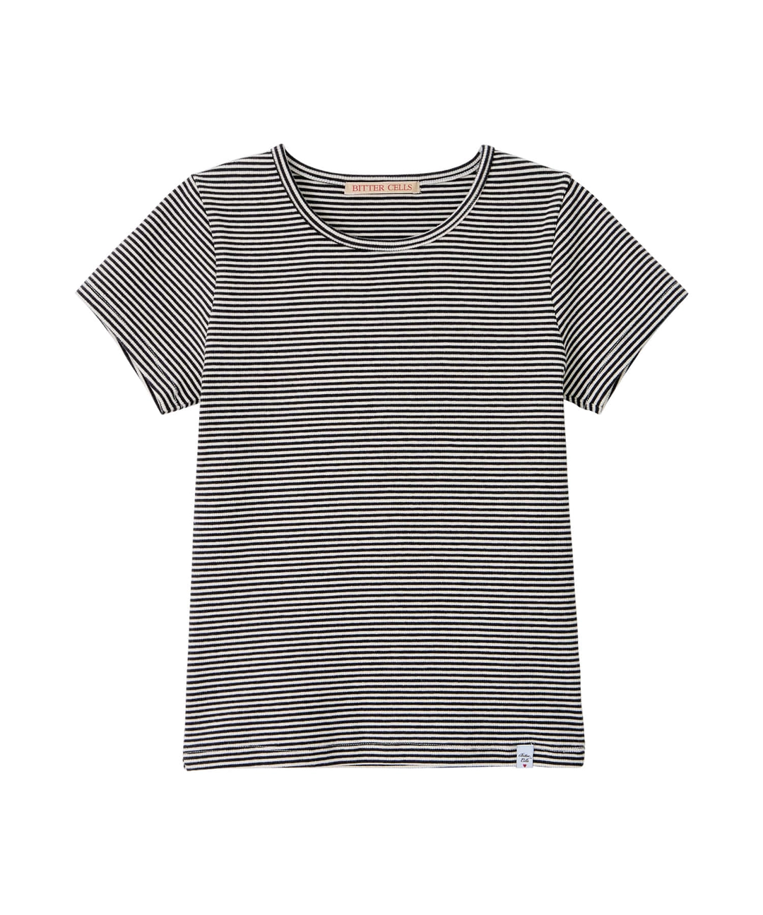 비터셀즈 Essential Golgi Half Tee-Stripe Charcoal 상품 이미지 1