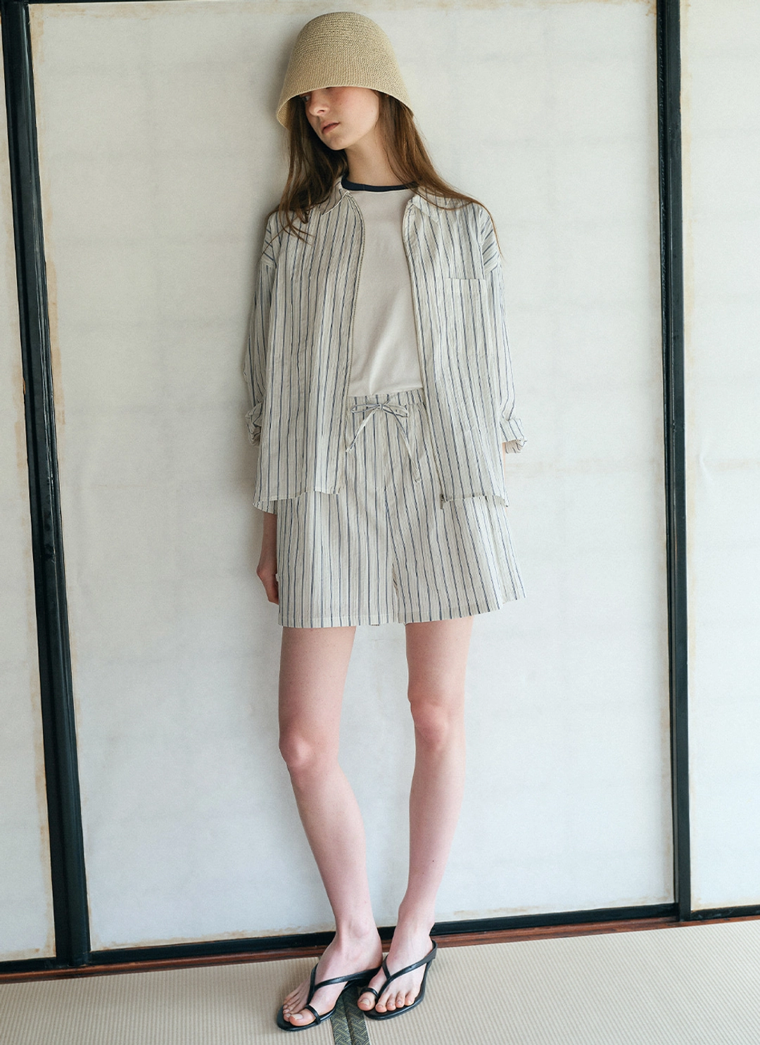 르닐 Pons Stripe Zip-up (Stripe Navy) 상품 이미지 3