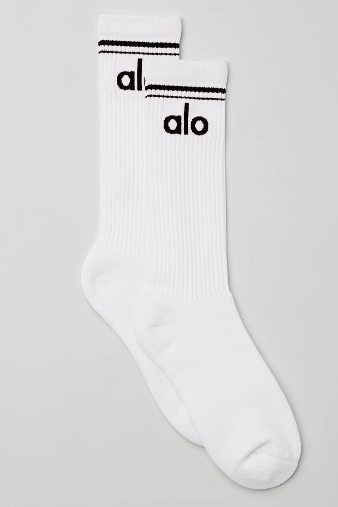알로요가 Unisex Throwback Sock - White/Black 상품 이미지 1