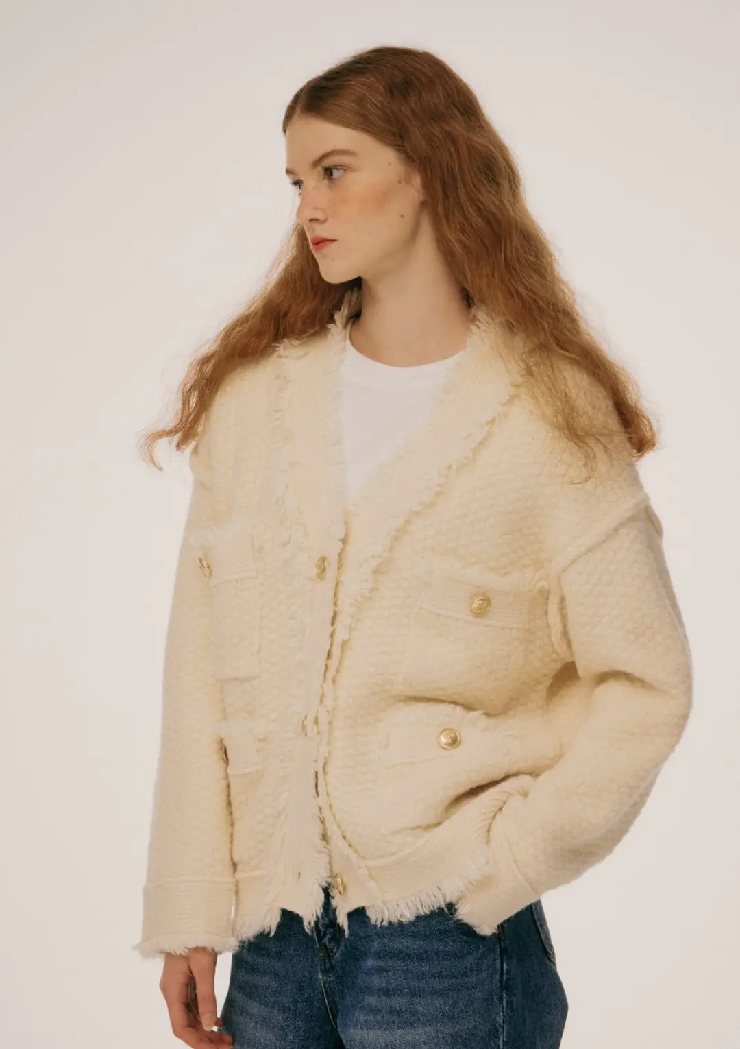 오픈도어 Winter Tweed Knit CREAM 상품 이미지 2