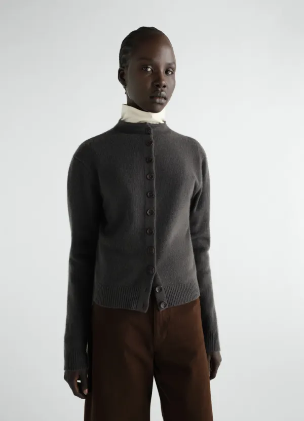 REVERSIBLE BUTTONED SWEATER IN CASHMERE
