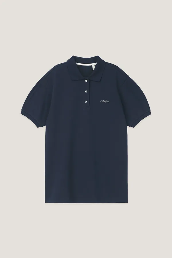 고타 루즈핏 볼륨 슬리브 피케 셔츠 (Navy)