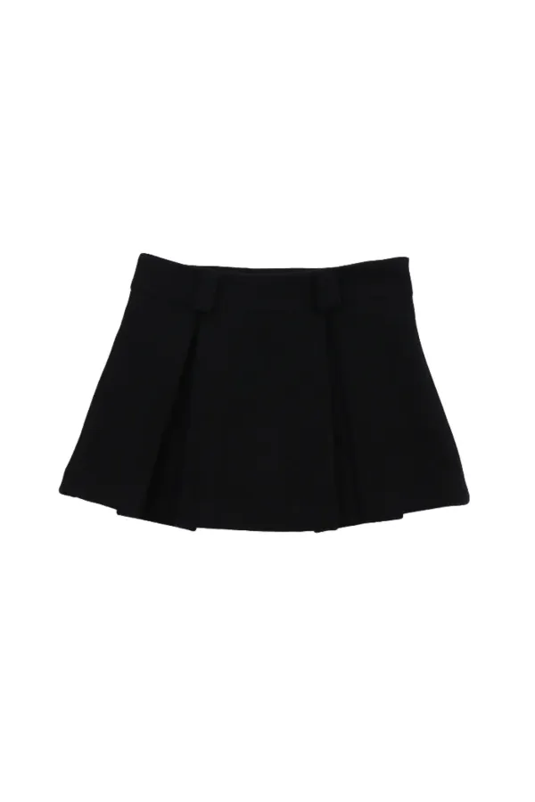 PLAIN WOOL MINI SKIRT BLACK