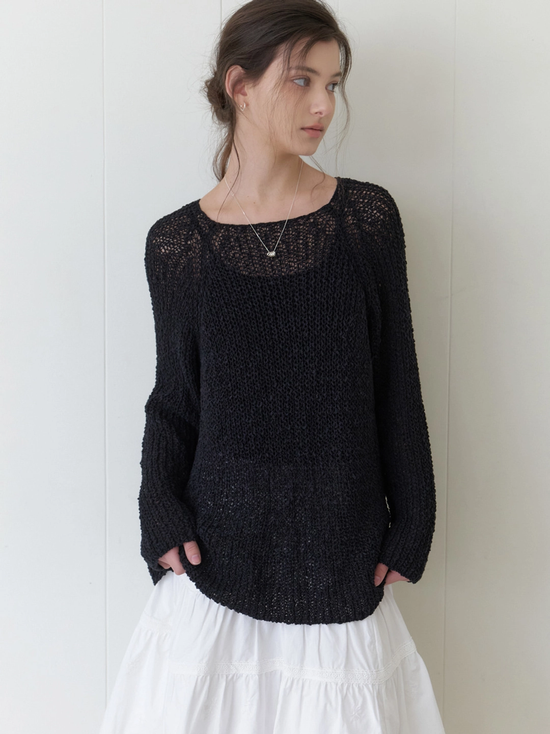 리엘 Mendls cotton knit (black) 상품 이미지 2