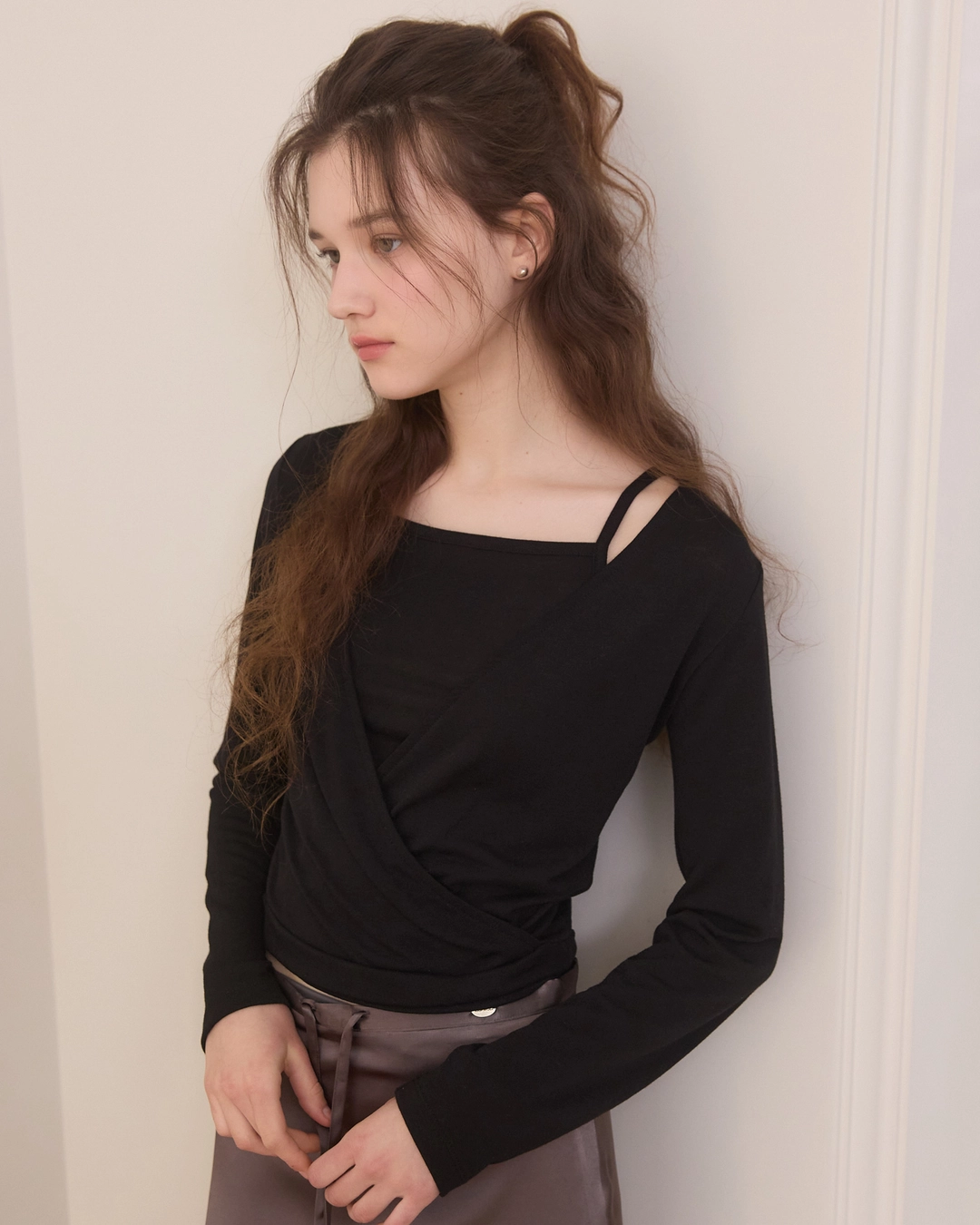어다울 Soft touch mood wrap t shirts set - 3color 상품 이미지 2
