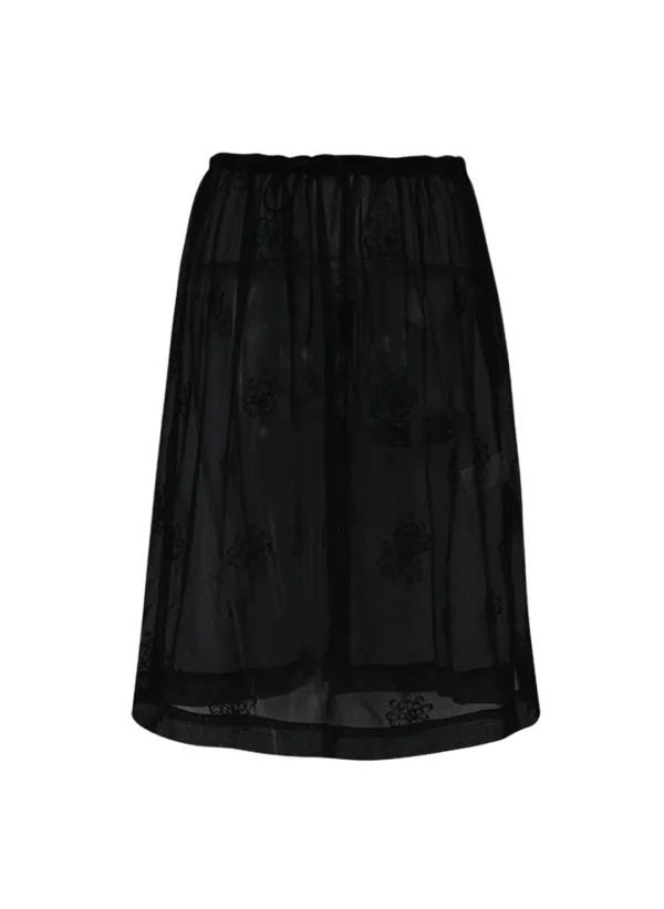 Chloe See Through Skirt (Black)
