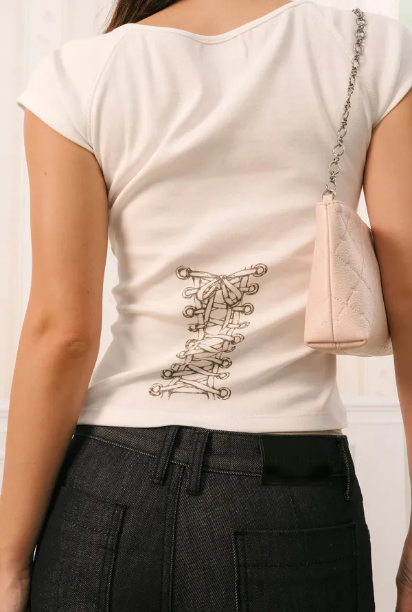 Angel corset tee