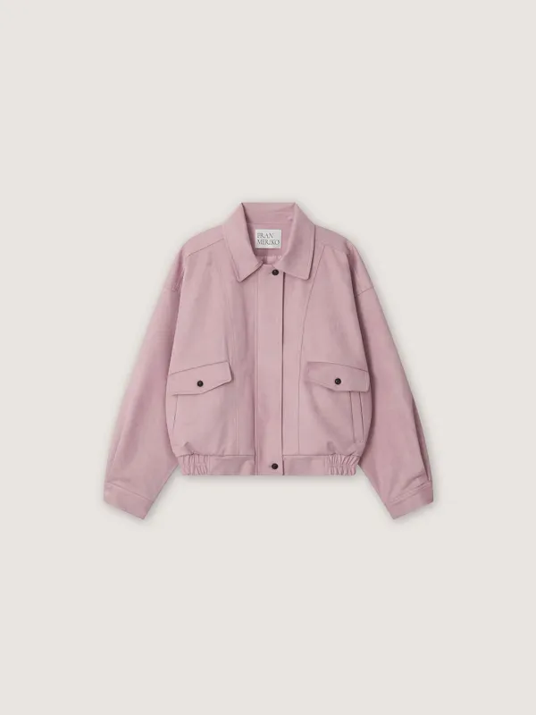 [3rd] Log Suede Jacket - Pink