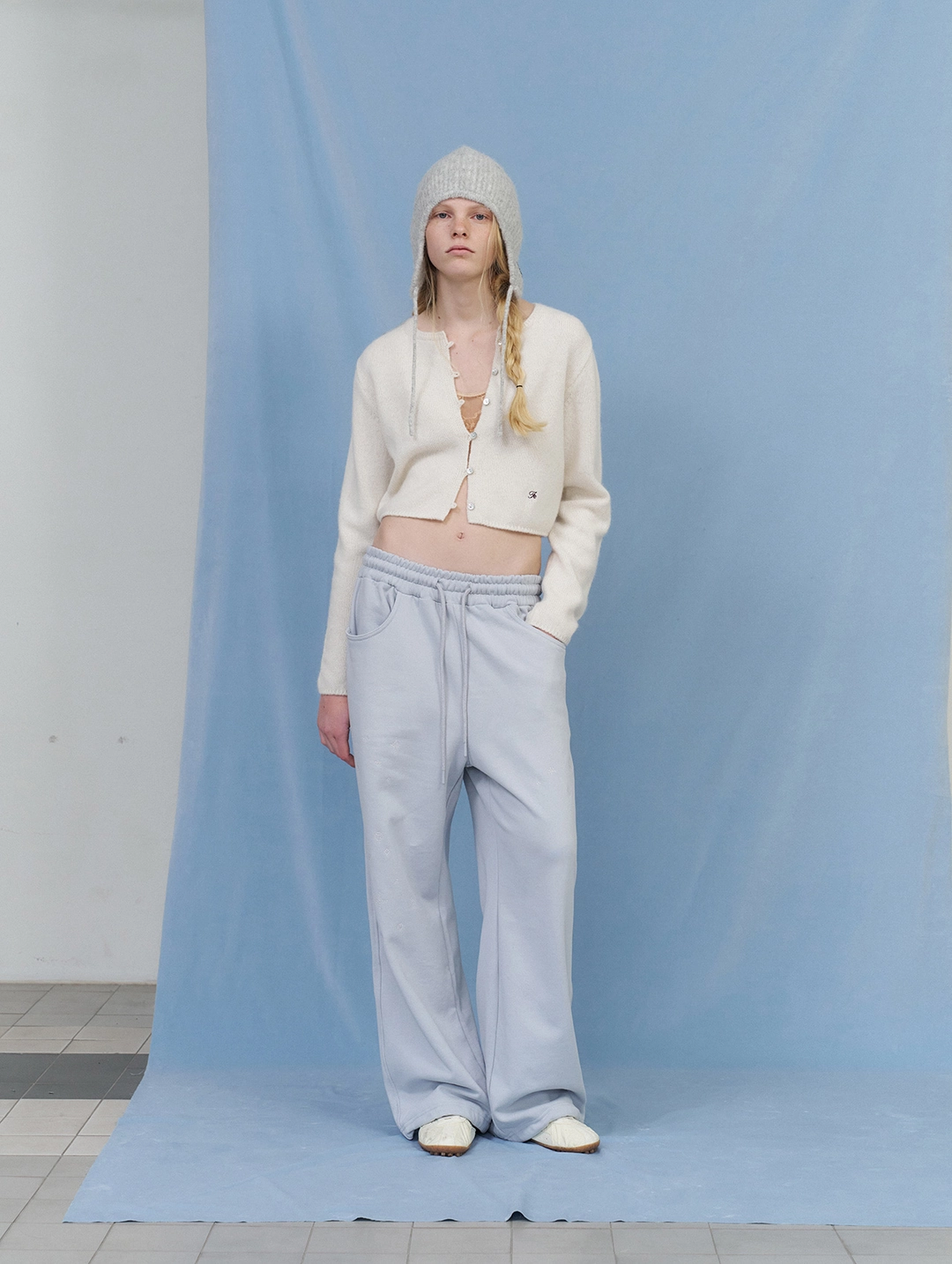 포에토 Stamp drawing pants - baby blue 상품 이미지 2