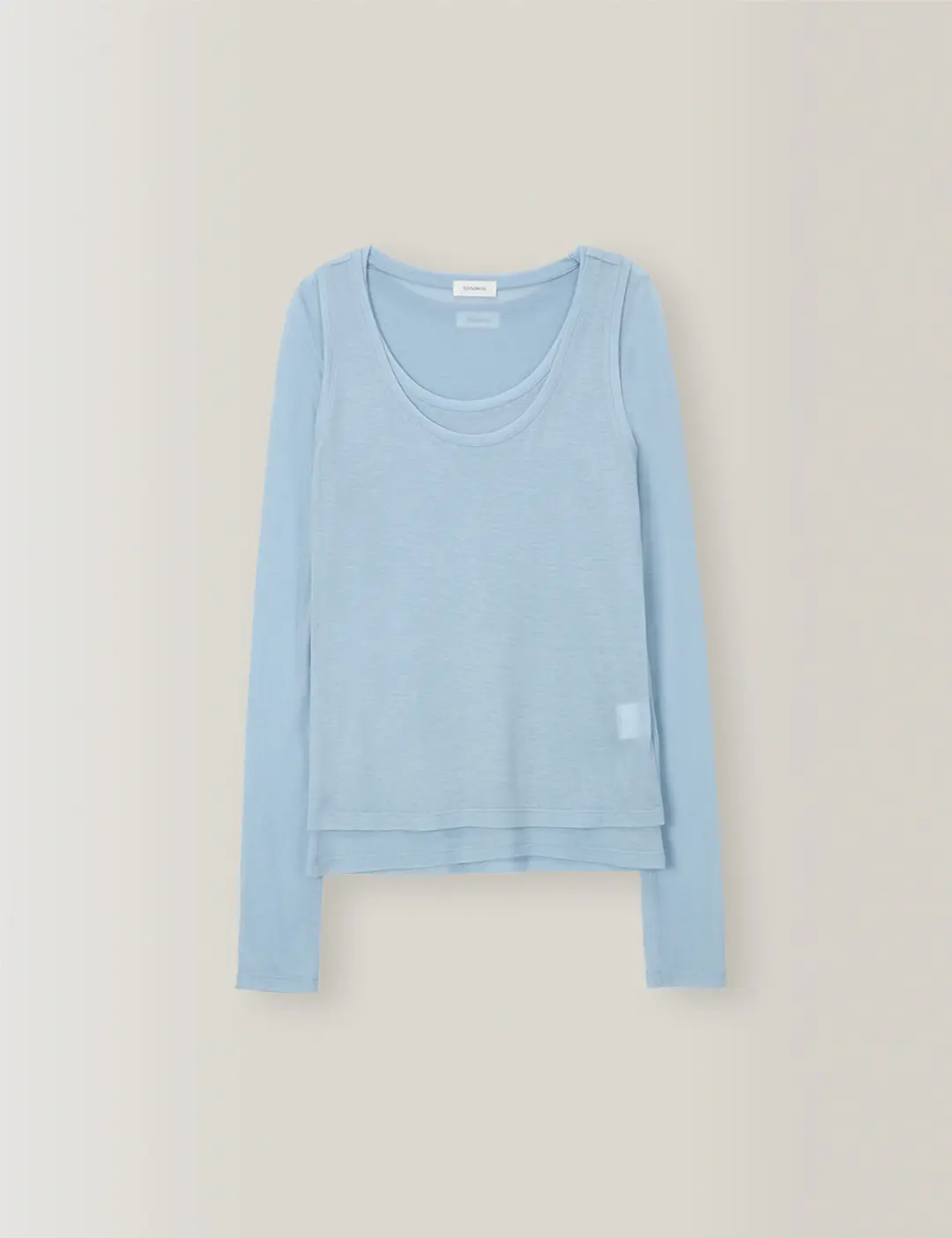 노미나떼 Sheer Layered Jersey Set (Blue) 상품 이미지 3